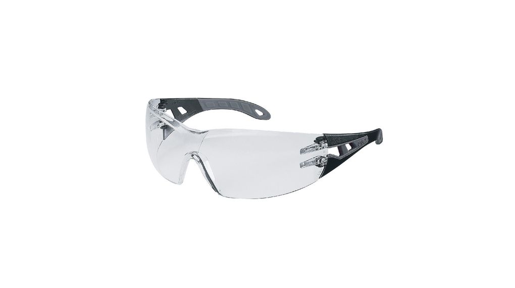 Uvex Safety Spectacles, ClearBlack, Grey Polycarbonate LensPlastic