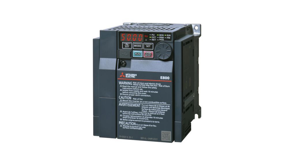 Mitsubishi Electric Inverter Module, 1.5 kW, 1 Phase, FR-E800 Series 240 V 8 A
