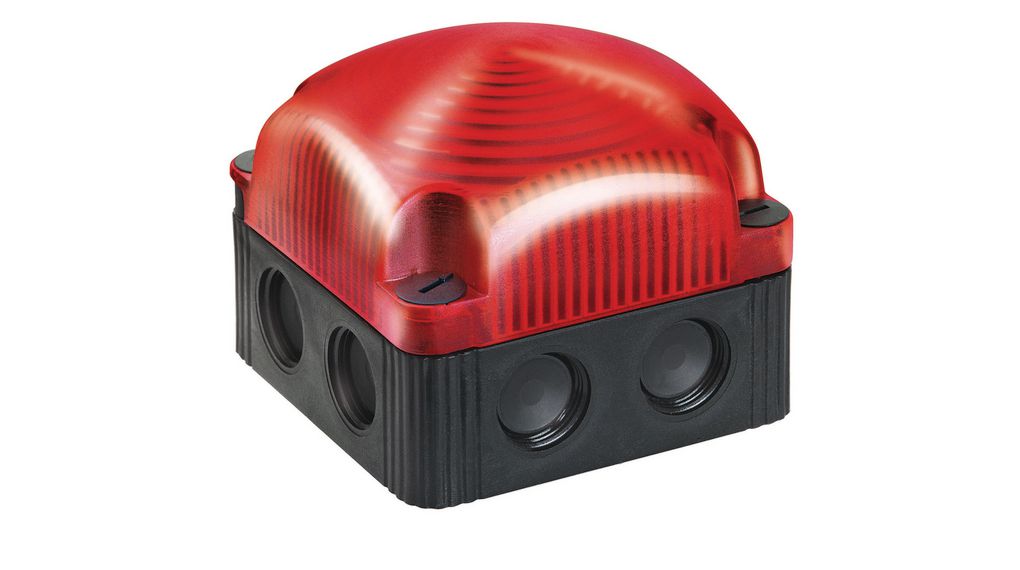 Werma 853 Series Red EVS Beacon, 12 V, Base Mount/ Wall Mount, LED Bulb DC 12V IP65