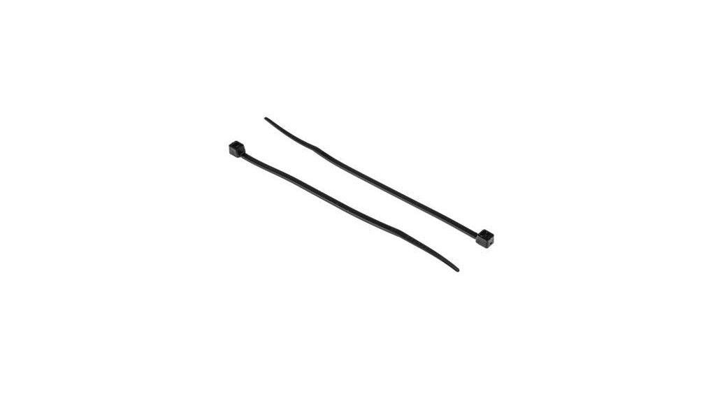 Cable Tie, Heat Stabilised, 203mm x 2.5 mm, Black Nylon, Pk-1000, Paket med 1000 delar
