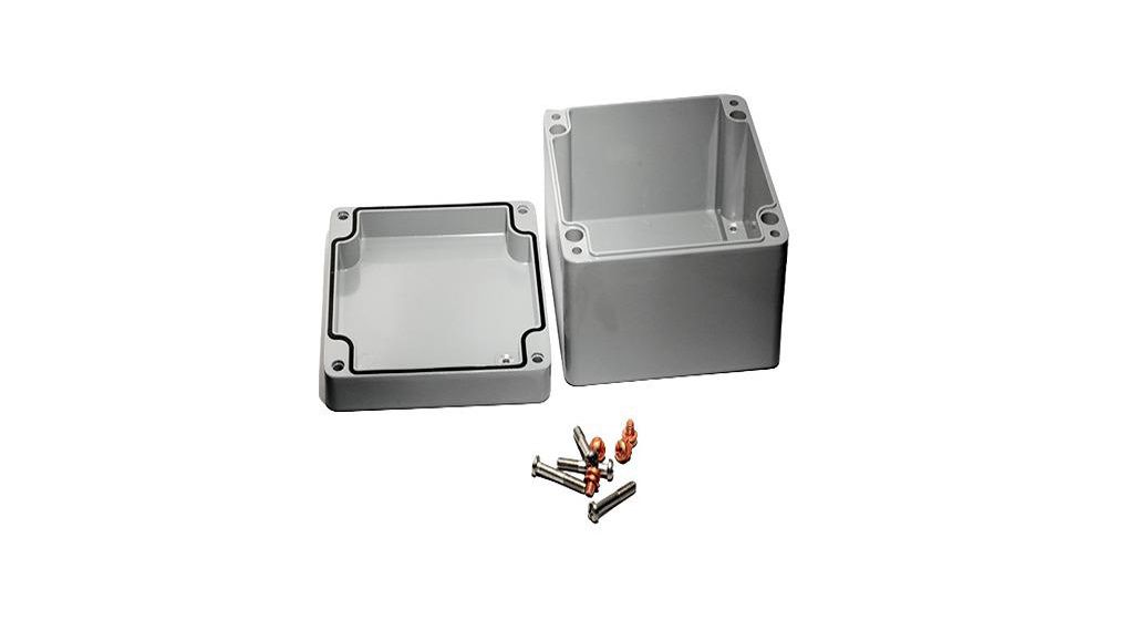 Hammond 1590Z Series Grey Die Cast Aluminium Alloy Enclosure, IP68, Flanged, Grey Lid, 160 x 160 x 90mm 160x90mm