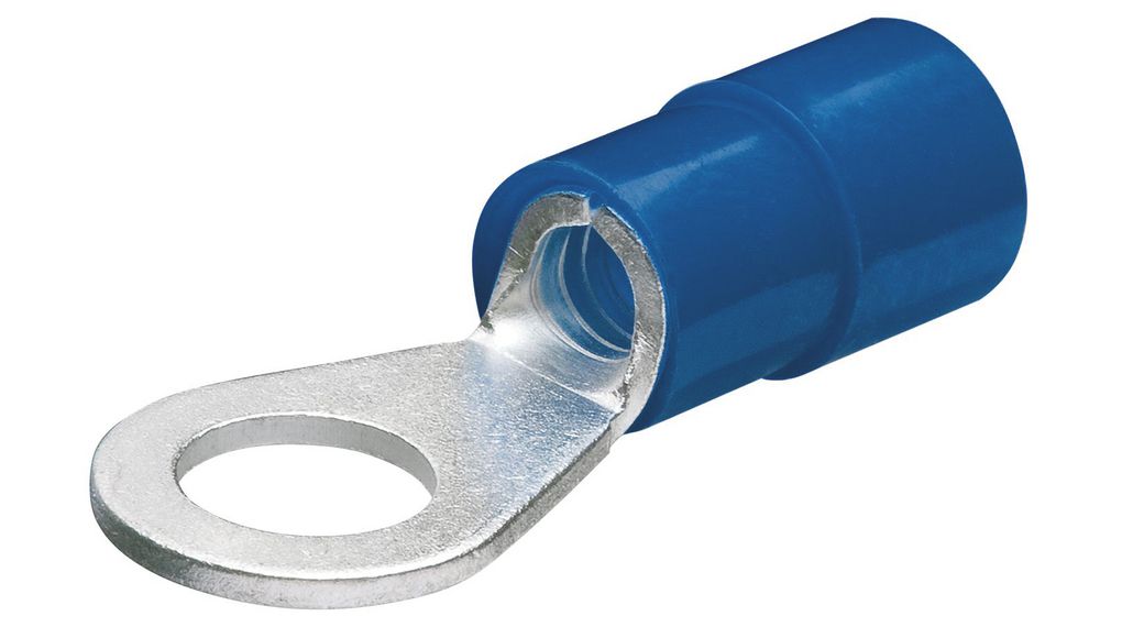 Knipex, 97 99 1 Insulated Ring Terminal, 4mm Stud Size, 1.5mm² to 2.5mm² Wire Size, Blue, Pack of 100 pieces