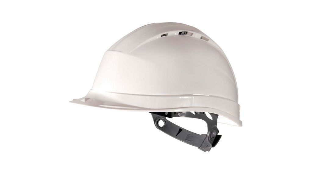 Delta Plus QUARTZ I White Safety Helmet, AdjustableVentilated