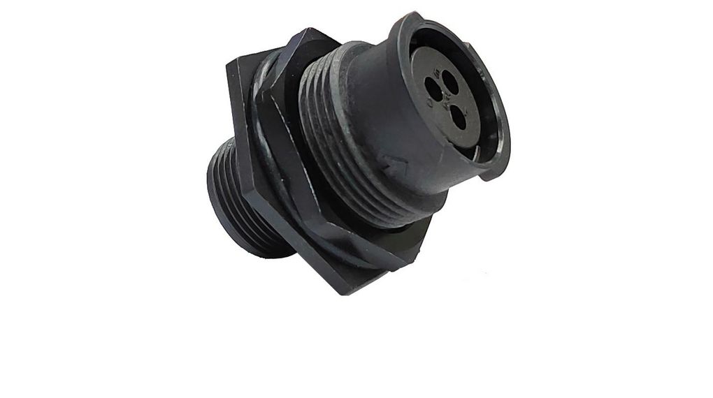 Circular Connector, 8 Contacts, Rear, M12 Connector, Socket, Female, IP67, IP68, IP69K, FLS712xxxS03, Plug, 8 Contacts, IP67 / IP68 / IP69K