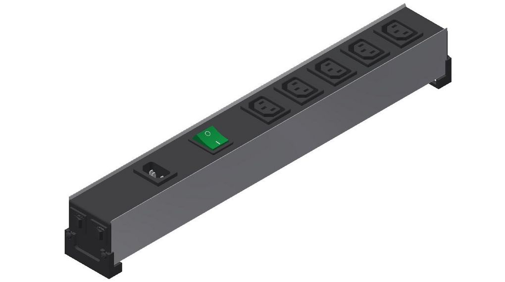 Hammond IEC C13 4 Gang Power Distribution Unit, 10A, 100 → 240 V ac