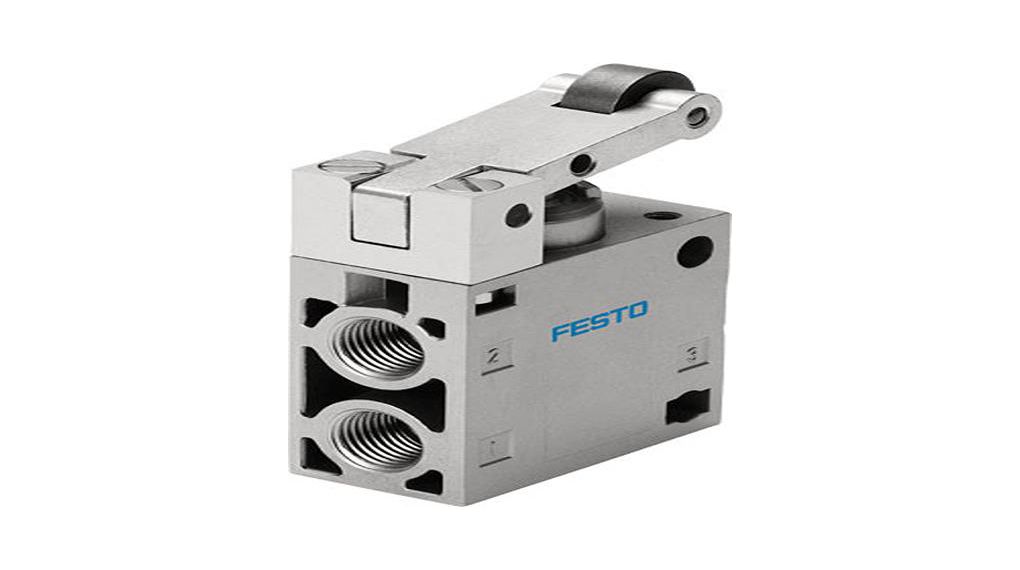 Festo Roller Lever 3/2 Way Valve, Closed Mechanical Valve R-3 Series, G 1/4, G 1/4, 8985