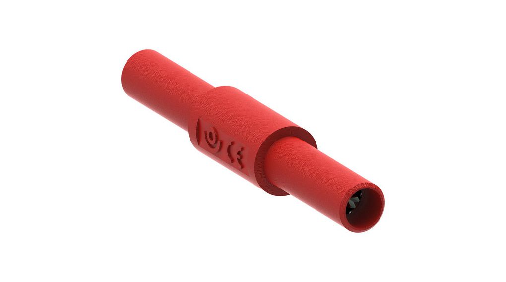 Electro PJP Red, Female to Female Banana adapter and Nickel Plated 36A Röd