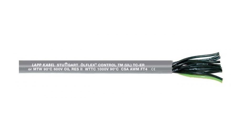 ÖLFLEX CONTROL TM Control Cable, 4 Cores, 4 mm², Unscreened, 50 m, Grey Polyvinyl Chloride Sheath, Polyvinyl Chloride (PVC), 4x 4mm², Grey