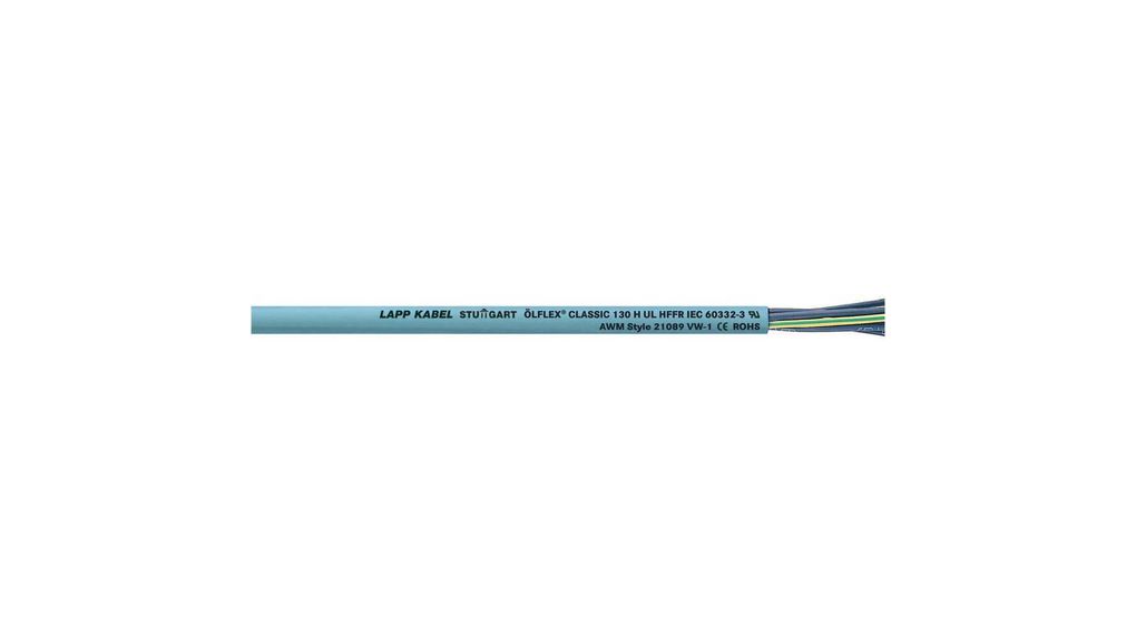 ÖLFLEX CLASSIC 130 Control Cable, 5 Cores, 2.5 mm², Unscreened, 100 m, Grey Zero Halogen Sheath, Zero Halogen, 5x 2.5mm², Gris