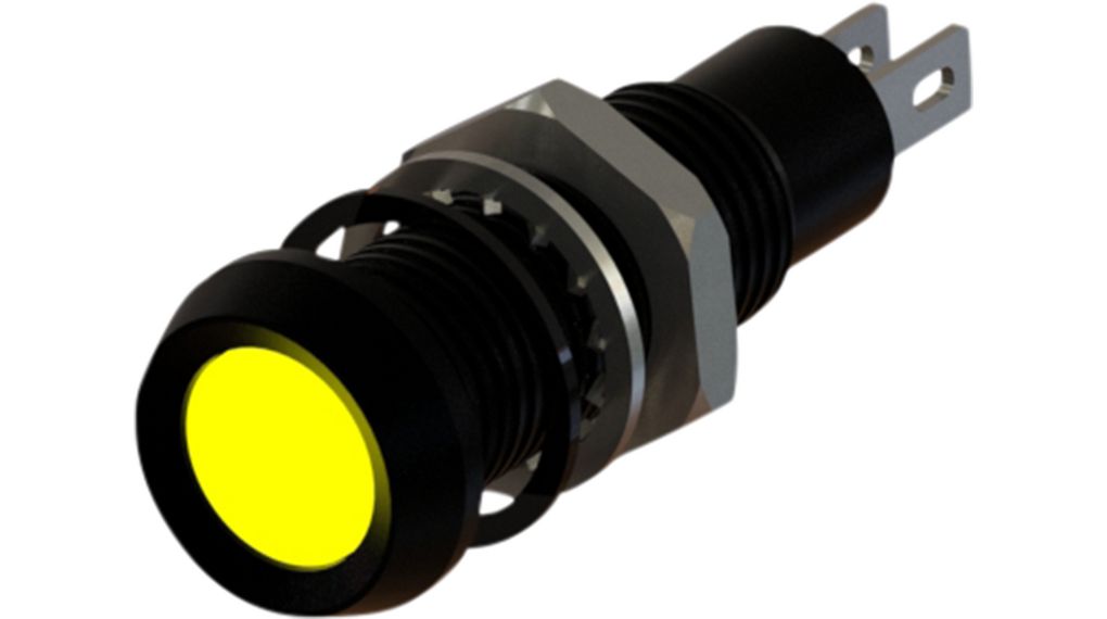 LED Indicator Yellow 8.1mm 2V 20mA