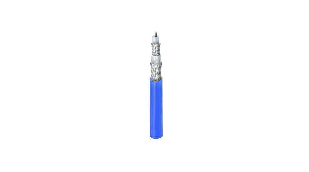9463 series Screened Blue Twin Axial Cable, 6.05 mm OD 305 m, 78 Ohm impedance 78Ohm Copper Blue