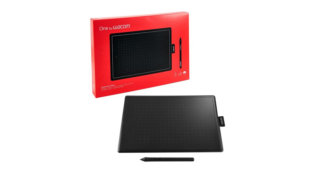 CTL-672-N | Wacom One by Wacom Medium, USB, 216 x 135 mm, Black / Red ...