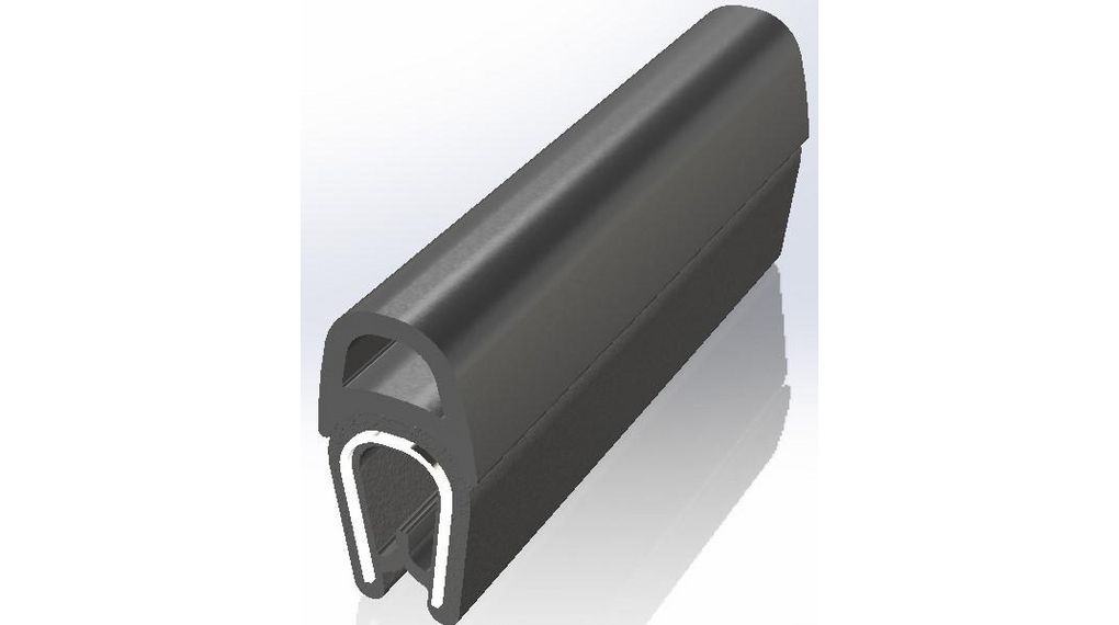 Black PVC, Steel Edge Protection, 20m