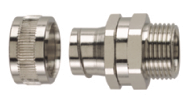 Screw fitting M20 Nickel-Plated Brass 35.5 mm