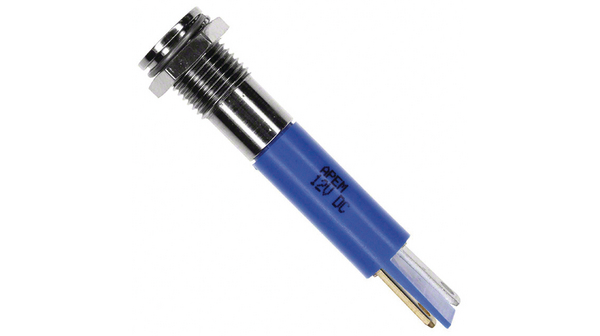 Led-controlelampjeSoldeerlip/faston 2,8 x 0,8 mm Vastgezet Blauw DC 12V