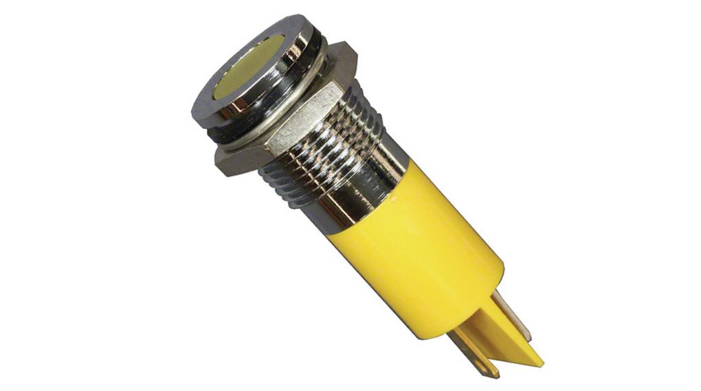 LED IndicatorSolder Lug / Faston 2.8 x 0.8 mm Fixed Yellow DC 24V