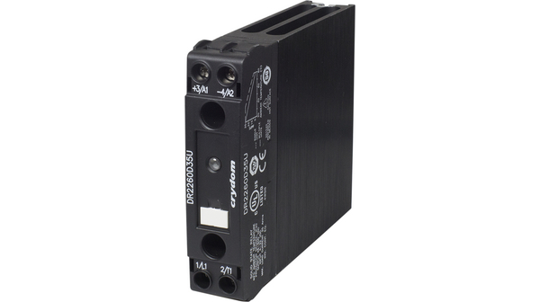 Solid State Relay Single Phase, DR22, 1NO, 20A, 600V, Screw Terminal