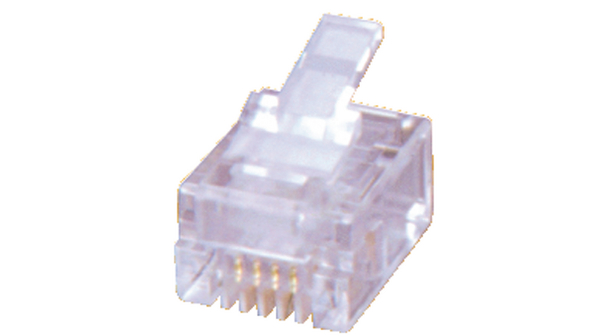 Modular Plug, RJ22, 4 Positions, 4 Contacts, Unshielded