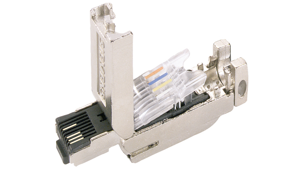 Konektor RJ45 Vývod kabelu pod úhlem 180° RJ45 Zástrčka CAT5 Rovný