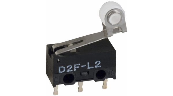 Mikroprzełącznik D2F, 3A, 1CO, 1.47N, Dźwignia z rolką