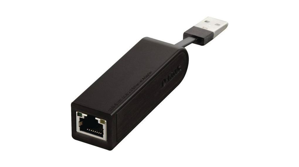 USB-netværksadapter, 100Mbps, USB-A han - RJ45-stik