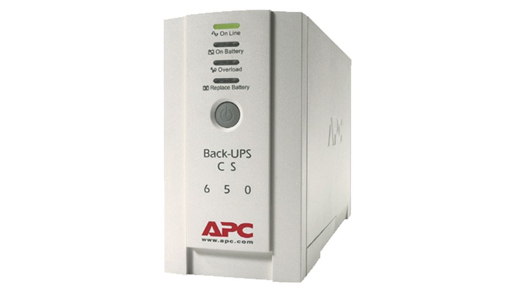 Back-UPS CS 650 VA, BK, Standby, Autonomo, 400W, 230V, 4x IEC 60320 C13