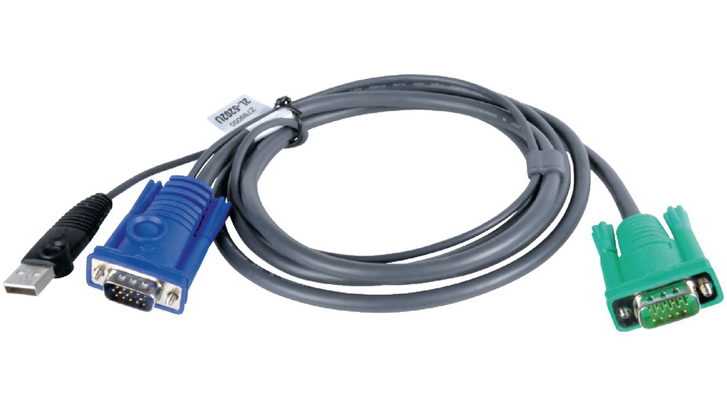 KVM special combination cable, VGA/USB, 3m