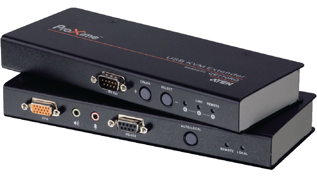 KVM-laajennin, VGA, USB, audio, RS232 150m 1920 x 1200