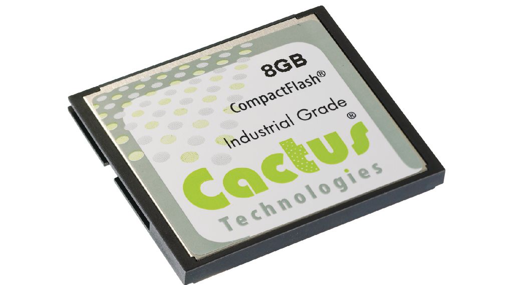 Průmyslová paměťová karta, CompactFlash (CF), 2GB, 35MB/s, 20MB/s, Černý