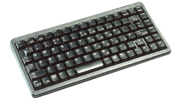 Tastatur, Compact, DE Tyskland, QWERTZ, USB / PS/2, Kabel