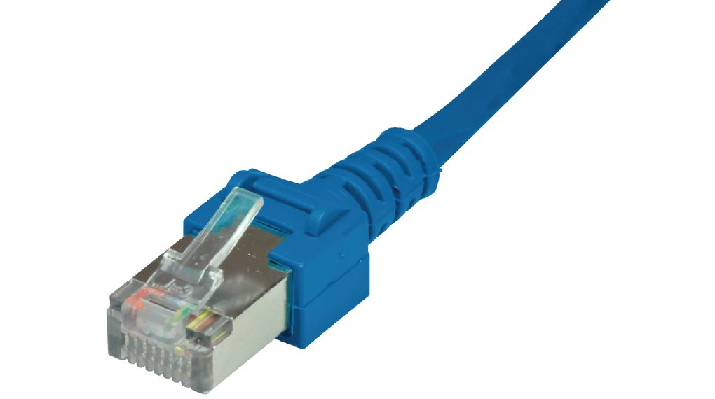 Propojovací kabel, Zástrčka RJ45 - Zástrčka RJ45, Cat 5, S/UTP, 500mm, Modrá