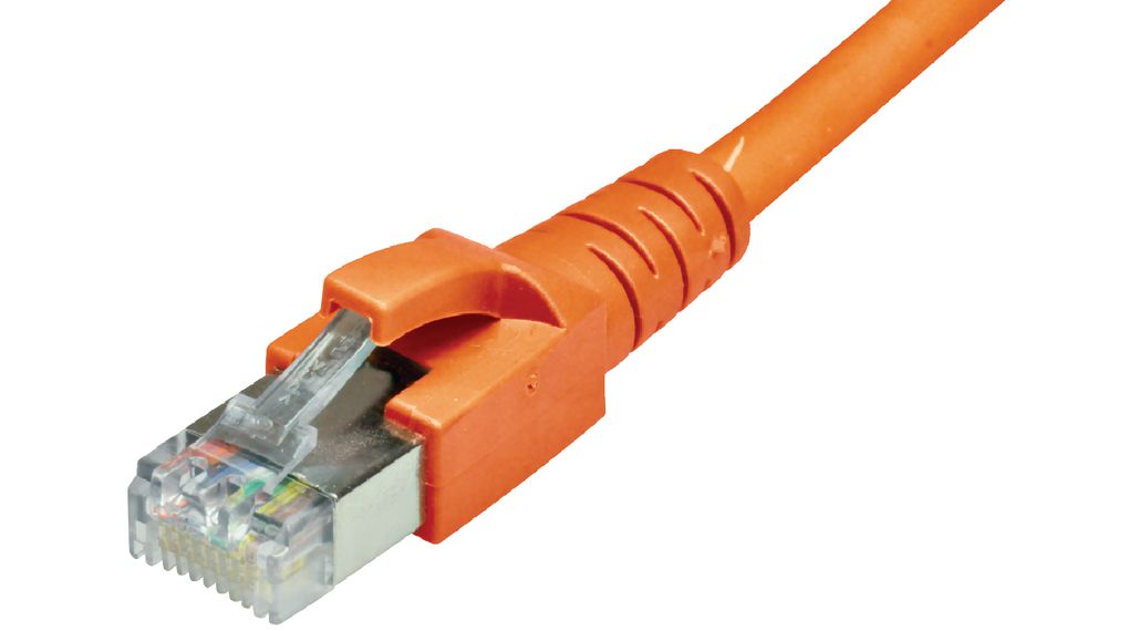 Patch Cable, RJ45 Plug - RJ45 Plug, CAT6a, S/FTP, 10m, Orange