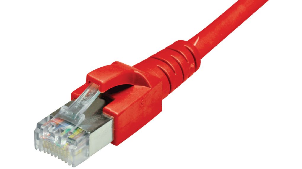 Patch Cable, RJ45 Plug - RJ45 Plug, CAT6a, S/FTP, 5m, Red