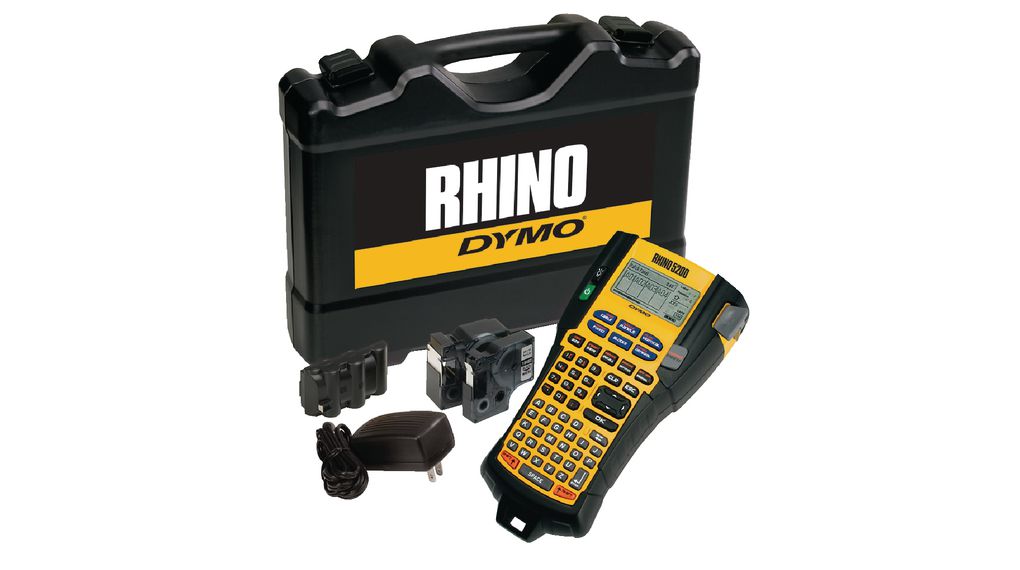RHINO 5200 etiketprintersæt med hård kuffert, ABC, 10mm/s, 180 dpi