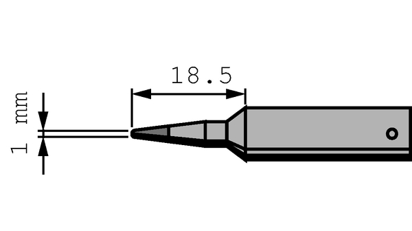 Lötspitze 832 Bleistiftspitze 45mm 1mm