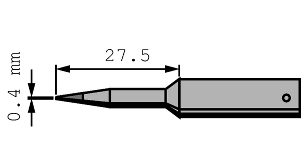 Lötspitze 832 Bleistiftspitze 55mm 0.4mm