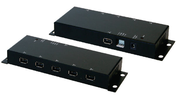 Industrial USB Hub, 5x IEEE 1394 Socket, 400Mbps