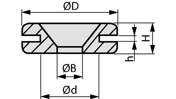 Rubberen tule 5mm Zwart
