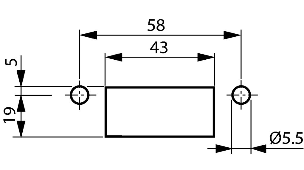 Cable Entry Frame, KEL-E, Number of Grommets 2, 43 x 24mm, Polyamide