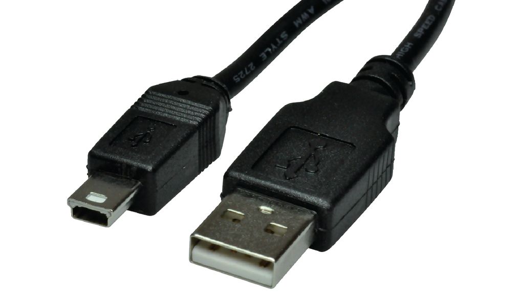 Undertrykke Dokument Poesi BB-8024-03 | Maxxtro Mini-USB 2.0-kabel, USB A-stik - USB Mini-B 5-benet  stik, 1m, USB 2.0, Sort | Elfa Distrelec Danmark