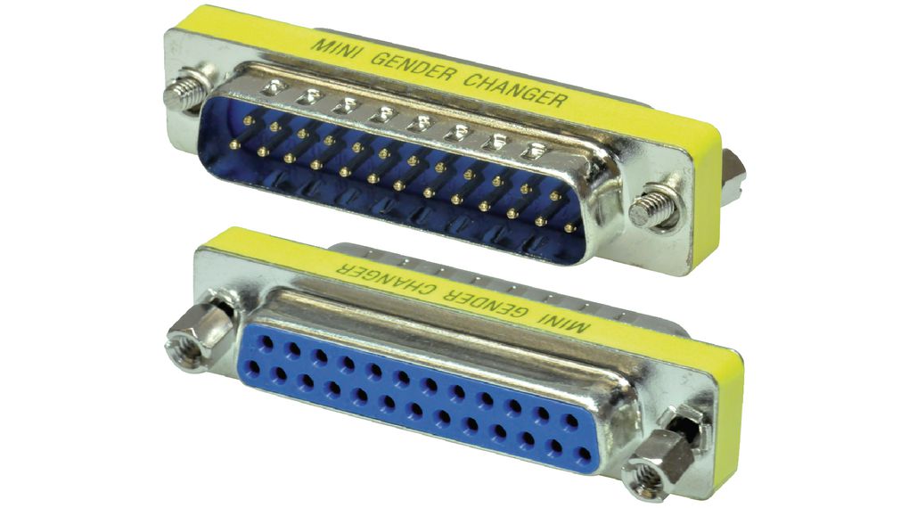 D-Sub Adapter, D-Sub 25-Pin Socket - D-Sub 25-Pin Plug