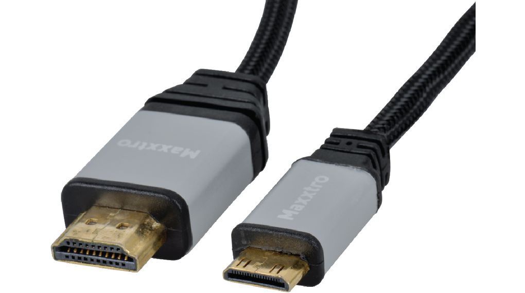 PLA-532B-S-2, Maxxtro HDMI - Mini HDMI cable Platinum m - m, HDMI Plug - HDMI  Mini Plug, 2m