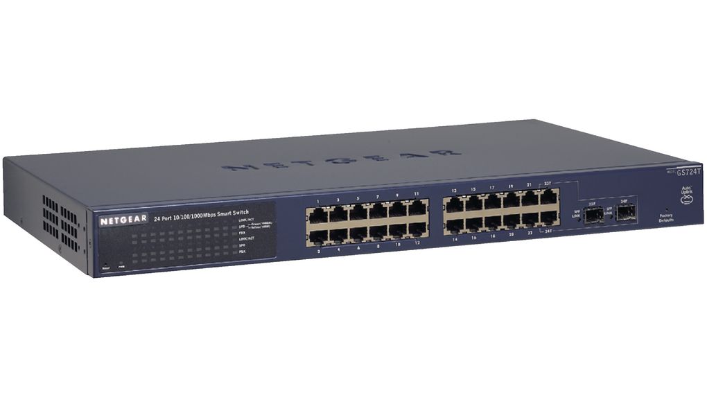 Ethernet Switch, RJ45 Ports 24, Fibre Ports 2SFP, 1Gbps, Managed