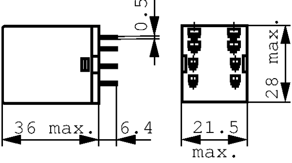 Rel&egrave; Omron MY4 02 220/240AC &ndash; 4 Contatti In Scambio &ndash; Per PCB &ndash; Nuovo
