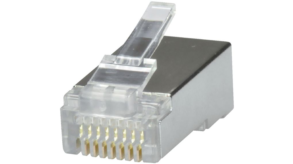RJ45 Connector, 10-pack Cat.5e shielded