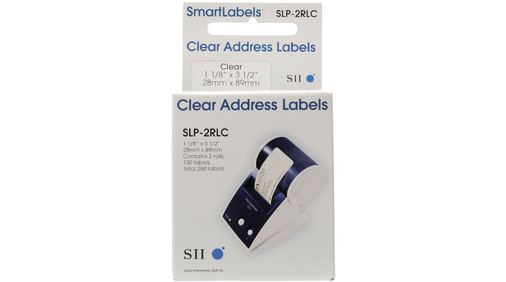 SLP 2RLC Seiko Instruments Address Labels Plastic 28 x 89mm