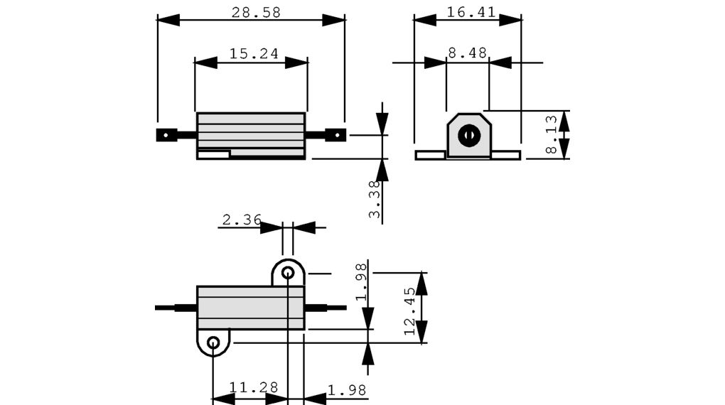 2 Résistances WISHAY 2200 Ohm 10W 5% – Boîtier Alu Doré, Neuf Sous Emballage