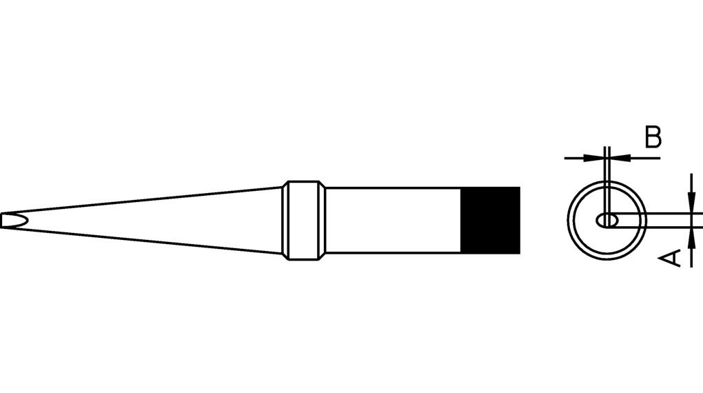 Panne de fer à souder PT Ciseau à bois 42mm 1.98mm