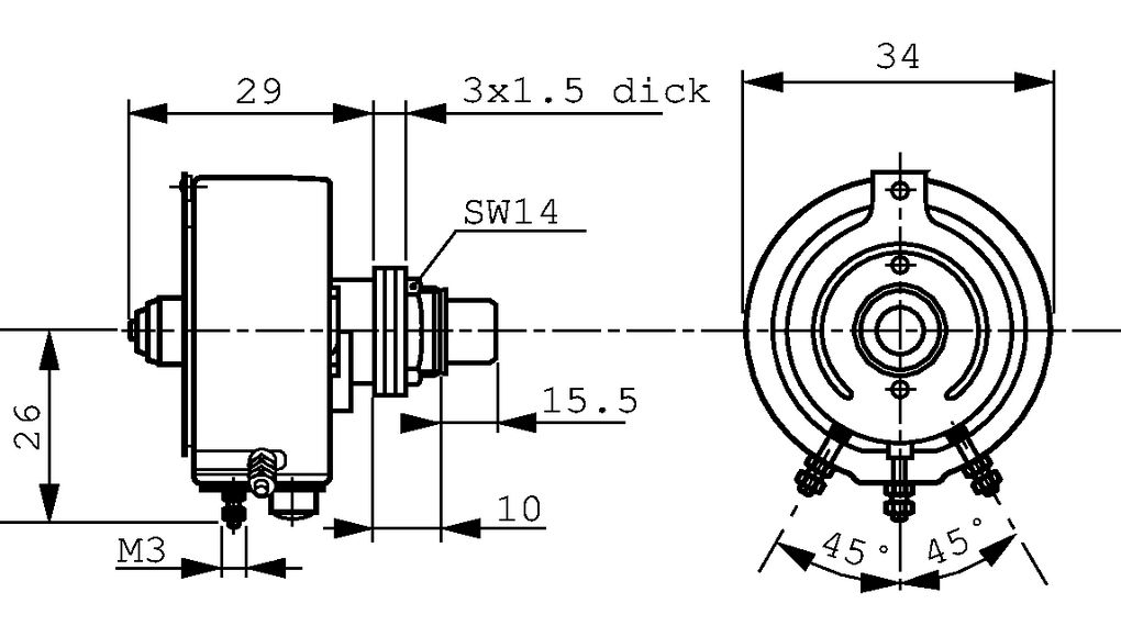 DP20 100R J | Widap Rotary Potentiometer | Distrelec Germany