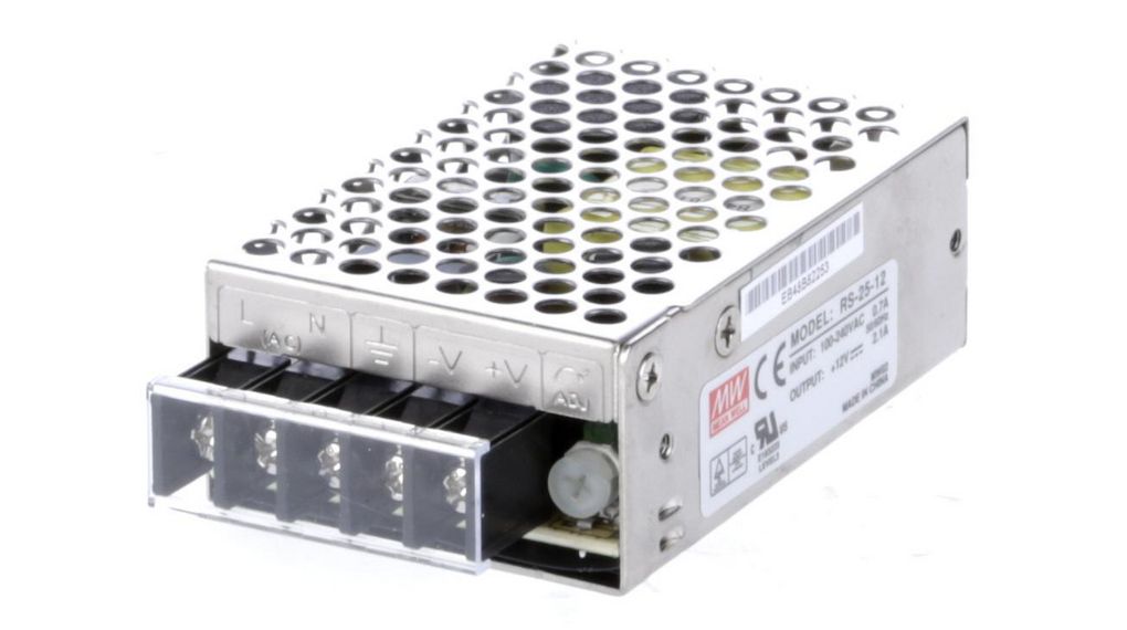 SGA25E12-P1J | Adaptateur AC/DC 12V c.c., 2.08A, 25W, , Régulée | RS